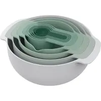Joseph Joseph Editions Sage Nest 9 Plus Mengkommen - Polypropyleen - Set van 9 Stuks - Grijs / Groen