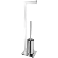 Zack LINEA Toiletbutler - 73x15x18cm - vrijstaand - mat geborsteld RVS 40382