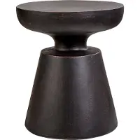 Beliani MINCIO - Bijzettafel-Zwart-Lichtbeton (MgO)