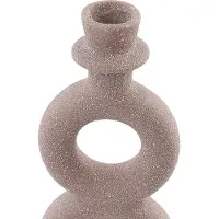 Beliani Kandelaar, Kandelaar porselein beige 23 cm NAOUSA