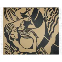 Beliani Plafond, Deken beige / zwart 130 x 170 cm KUDIYA (130 x 170 cm)