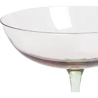 Beliani MORGANIET, Cocktailglazen, Groen, Roze, Transparant