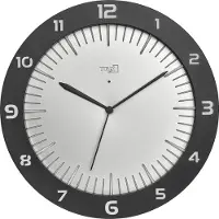 TFA-Dostmann 60.3553.10 Wandklok Zendergestuurd 30.3 cm x 4.5 cm x 30.3 cm Grijs Groot display