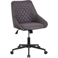 Dimehouse Bureaustoel Emily draaibaar | microvezel grijs 64.5x60x84x64.5 cm bureaustoelen | NADUVI