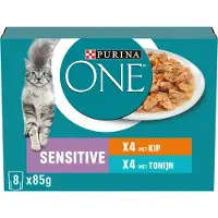Purina One Sensitive - Kattenvoer Natvoer - Kip & Tonijn - 40 x 85 g