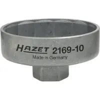 Hazet Oliefitersleutel 2169-10 · 3/8 inch (10 mm) vierkant hol · Buiten-14-kant-profiel · SW 74 mm