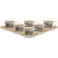 Villeroy & Boch Espressotassen mit Untertassen Audun Ferme 80 ml Set van 6