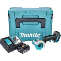 Makita DMC 300 RF1J accu haakse slijper 18 V 76 mm borstelloos + 1x oplaadbare accu 3.0 Ah + lader + Makpac