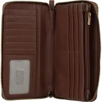 Fossil Liza portemonnee leer 20 cm medium brown