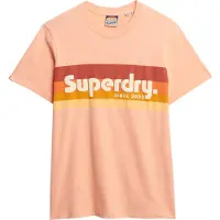 Superdry Shirt oranje / rosa / rood / wit