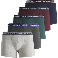 Jack & Jones Boxershorts heren trunks friday pack 5-pack dark grey melange