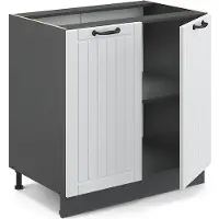 Vicco Fame-Line Wastafelkast – 80 cm met legplank, zonder werkblad Wit Landhuis