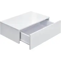 En.casa Wandplank met lade zwevend 46x30x15 cm wit glanzend