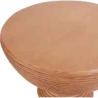 Beliani CALDARO - Bijzettafel - Lichthout - Lichtbeton