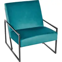 Beliani DELARY - Fauteuil-Blauw-Fluweel