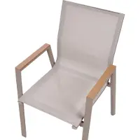 Beliani TIANO - Tuinstoel-Lichte houtkleur-Aluminium