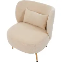 Beliani OTSBY II - Fauteuil - Beige - Bouclé