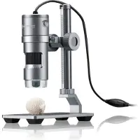 Bresser Krachtige Digitale Microscoop 5MP met USB, LED Ringverlichting & 10x-280x Vergroting voor Hobby en Professioneel Gebruik