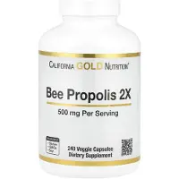 California Gold Nutrition - Bee Propolis 2X - 500 mg - 240 capsules