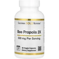 California Gold Nutrition - Bee Propolis 2X - 500 mg - 90 veggie capsules