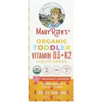 MaryRuth Organics - Biologische Vitamine D3+K2 Druppels voor Peuters - 30 ml