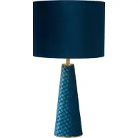 Lucide EXTRAVAGANZA VELVET - Tafellamp - Ø 25 cm - 1xE27 - Turkoois