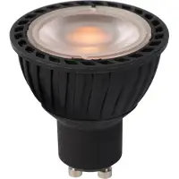 Lucide Ledspot Mr16 - Zwart - Stepdim - Warm Wit - Gu10 - 5w