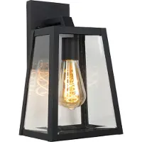 Lucide MATSLOT - Wandlamp Binnen/Buiten - 1xE27 - IP23 - Zwart