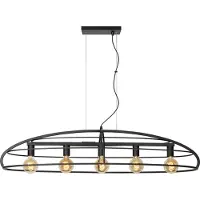 Lucide DIKRA - Hanglamp - 5xE27 - Zwart