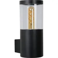 Lucide FEDOR - Wandlamp Binnen/Buiten - 1xE27 - IP44 - Zwart