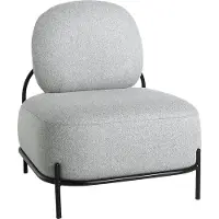 Meet by Paperflow Fauteuil ADMIRAAL, retro-look, B 665 x D 710 x H 770 mm, grijs