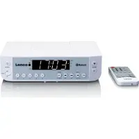 Lenco KCR-100WH - FM Keukenradio met Bluetooth, LED-verlichting en timer - Wit