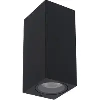 Lucide ZARO - Wandspot / Wandlamp Binnen/Buiten - 2xGU10 - IP44 - Zwart