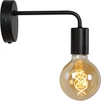 Lucide SCOTT - Wandlamp - 1xE27 - Zwart