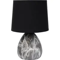 Konstsmide MARMO - Tafellamp - Ø 16 cm - 1xE14 - Zwart - Japandi
