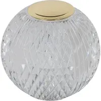 Lucide CINTRA - Oplaadbare Tafellamp - Accu/Batterij - Ø 9 cm - LED 3 StepDim - 1x1,5W 2700K - Transparant