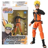 Bandai - Anime Heroes - Naruto Uzumaki Figuur in Kluizenaarmodus (Sage-modus) - Naruto Shippuden - Anime Heroes Manga Actiefiguur 17 cm - Naruto Actiefiguur - Speelgoed Kind 4+ - 36907