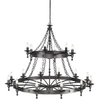 Elstead Lighting LED Kroonluchter | 18X E14 Max 60W | Dimbaar | Graphite Black