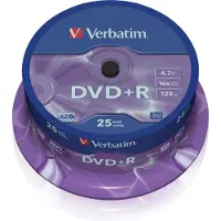 Verbatim DVD+R - - 16x - 4.7 Go - Spindle van 25