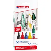 Edding 4500 textile pen set - 5 stuks - basis