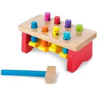 Melissa & Doug Deluxe houten hamerbank met houten hamer - Hamertje Tik