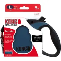 Kong rollijn voor hond terrain blauw 5 mtr tot 50 kg