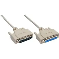 InLine Premium seriële RS232 verlengkabel 25-pins SUB-D (m) - 25-pins SUB-D (v) / gegoten connectoren - 9 meter