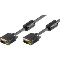 Goobay Premium VGA monitor kabel met ferriet kernen - CU koper aders / zwart - 7 meter