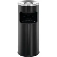Durable Combi-asbak | d.250xH630mm zwart | staalplaat | 1 stuk - 333201 333201