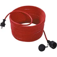 Bachmann Stroom verlengsnoer geaard contact 16 A/250 VAC, rood, rubber / neopreen, 25 m