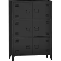 En.casa Bureaukast Hamina 113x80x40 cm staal zwart
