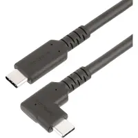 StarTech.com 1m USB-C Kabel, Robuuste Haakse USB 5Gbps Type C Kabel, 100W (5A) Power Delivery, 4K 60Hz DP Alt Mode - Thunderbolt Compatibel