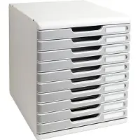 Exacompta module de classement modulo a4, 10 tiroirs, gris noir