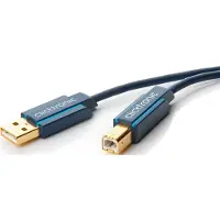 ClickTronic USB-A naar USB-B 2.0 adapterkabel, 480 Mbit/s, 1,8 meter (verpakt per stuk in een vouwdoos)